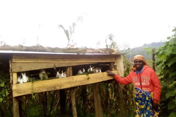 Judith Mukacyubahiro who is part of the Trócaire’s biodiversity programme. Photo credit: Ms. Nyiramana Agnes, one of the community facilitators in Nyamagabe District, Buruhukiro Sector, Munini Cell, Gitovu village. Credit: Trócaire