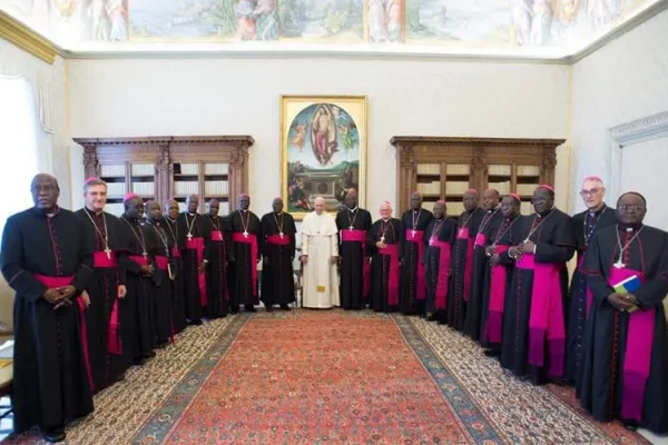 Uganda Catholic Bishops with Pope Francis during their 2018 ad limina visit to the Vatican