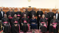 Members of the Episcopal Conference of Mozambique (CEM) with the First Lady of the country. Credit: Courtesy Photo