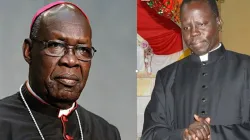 Archbishop emeritus of Juba, South Sudan, Paolino Lukudu Loro (left) and Archbishop-elect, Stephen Ameyu (right)