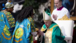 Pope Francis celebrated Mass for Rome’s Congolese community in St. Peter's Basilica on July 3, 2022. Daniel Ibanez/CNA