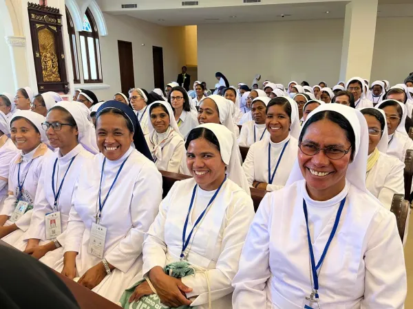 Sisters attend the meeting of Pope Francis with bishops, priests, deacons, consecrated persons, seminarians and catechists at the Cathedral of the Immaculate Conception in Dili, East Timor, Sept. 10, 2024.