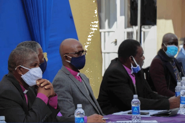 Church Leaders from the Zimbabwe Heads of Christian Denominations (ZHOCD) following the proceedings o the consultative meeting. / Inter-Regional Meeting of the Bishops of Southern Africa (IMBISA).